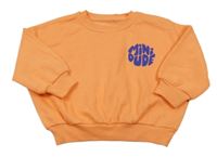 Oranžová oversize mikina s nápisom George