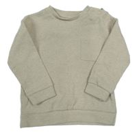 Béžová rebrovaná mikina s vreckom F&F