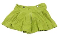 Limetkové menšestrové sukňové kraťasy Jacadi