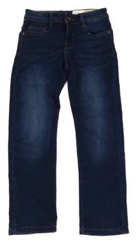 Tmavomodré teplákové skinny fit rifle Lupilu