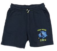 Tmavomodré teplákové kraťasy so žralokmi Kiki&Koko