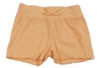 Oranžové rebrované bavlnené kraťasy Primark