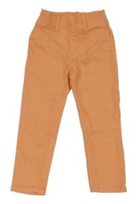 Oranžové plátenné elastické nohavice Smile