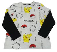Bílo-černé triko s Pokémony Matalan