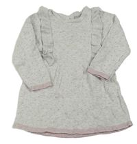 Sivé pletené bodkovaná é šaty Primark
