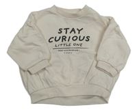 Smotanová oversize mikina s nápisom H&M