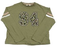 Khaki tričko s číslom M&S