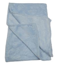 Svetlomodrá plyšová deka s raketami