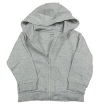 Šedá melírovaná propínací mikina s kapucí M&Co.