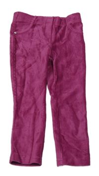 Fuchsiové rebrované zamatové tregíny Lupilu