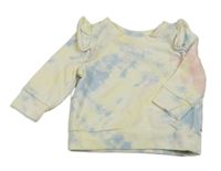 Žlto-modrá batikovaná mikina GAP