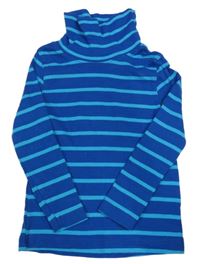 Modré pruhované tričko s rolákom Lupilu