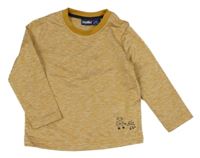 Okrové melírované thermo tričko Lupilu