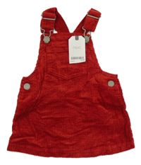 Nové - červené laclové manšestrové šaty Next