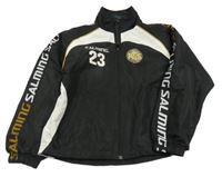 Černo-bílá sportovní bunda s nápisem 