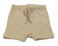 Světlebéžové žebrované kraťasy s loďkami H&M