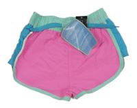 Nové - ružovo-zeleno-modré plážové kraťasy Dunnes