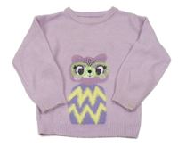 Lila sveter s medvěďom dunnes