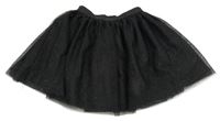 Čierna trblietavá tylová sukňa Dopodopo