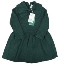 Nové - zelené pletené šaty s límcem H&M
