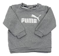 Šedá melírovaná mikina s logem Puma
