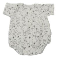 Bielo-čierne mušelínové body s králikmi