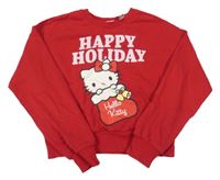 Červená crop mikina s Hello Kitty H&M