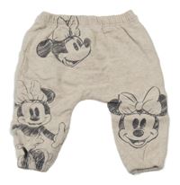 Béžové melírované tepláky s Minnie Disney