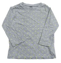 Sivé melírované tričko s hviezdami zn. H&M