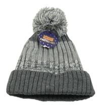 Nové - Sivá čapica s brmbolcom