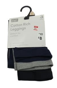 Nové - 3set - 3x legíny - tmavomodré + šedé + černé F&F