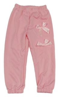 Ružové tepláky s mašľami Shein