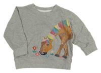 Sivá mikina s koníkem