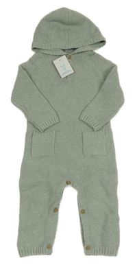 Nové - Světlezelená pletená kombinéza s kapucí Primark