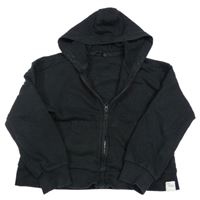 Čierna prepínaci crop mikina s kapucňou George