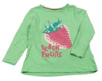 Zelené tričko s jahodou Lupilu