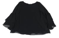 Čierna šifónová blúzka H&M