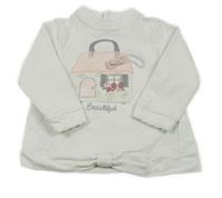 Biela mikina s domečkem Mayoral