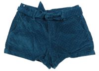 Petrolejové bodkovaná é menšestrové kraťasy s opaskom Okaidi