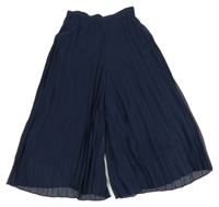 Tmavomodré šifónové plisované culottes nohavice Mayoral