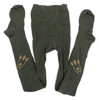 Khaki pančuchy s raketami Lily & Dan