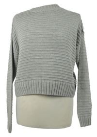 Dámsky sivý crop sveter H&M