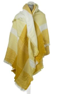 Dámský žluto-bílý kostkovaný pléd 