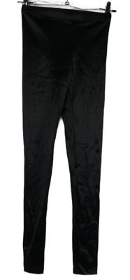 Dámske čierne lesklé legíny H&M