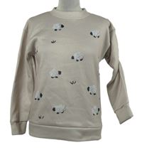 Dámská pudrová kytičkovaná mikina 