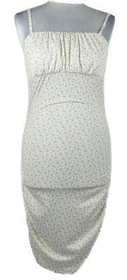 Dámske biele kvietkovane milkmaid šaty Shein