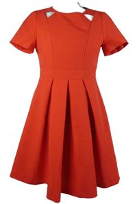 Nové - Dámské červené kolové šaty s průstřihy Atmosphere 