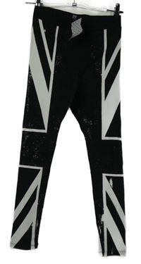 Nové - Dámské černo-bílé vzorované legíny H&M
