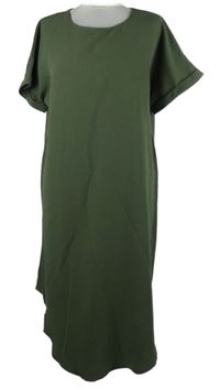 Dámské khaki strukturované šaty Emery Rose 