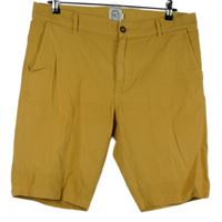 Pánske okrové plátenné chino kraťasy RVLT vel. 32